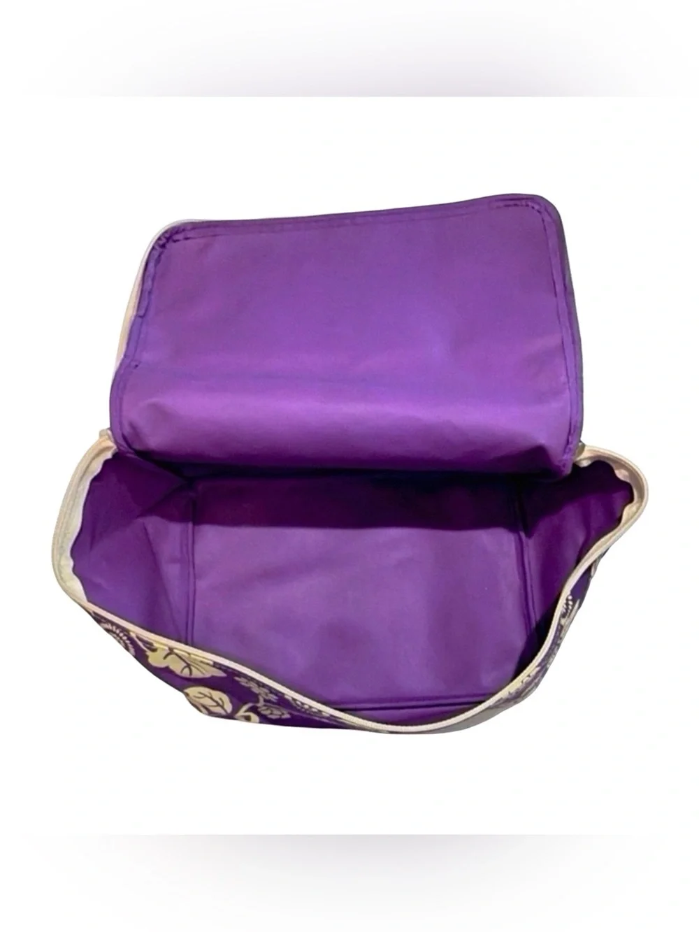 Clinique Purple Floral Cosmetic Travel Bag | Makeup Organizer | Floral | NWOT